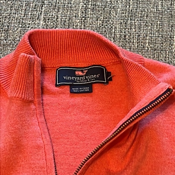 🐳 Boys Harbor Point 1/4-Zip Sweater (light red Color) - Size Cut Out, L or XL - Picture 5 of 7